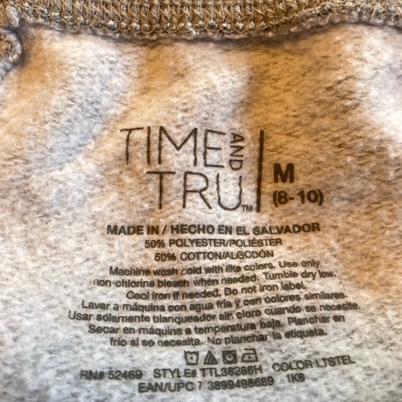Sweats, Time and Tru, elastic waist and legs, Gray, Sz. Medium (8/10) - Picture 4 of 16